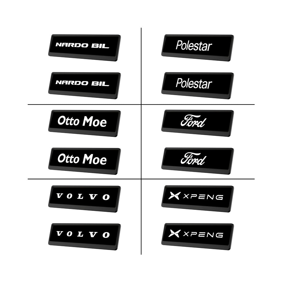 Bilskilt Dekor, sett à 2 stk