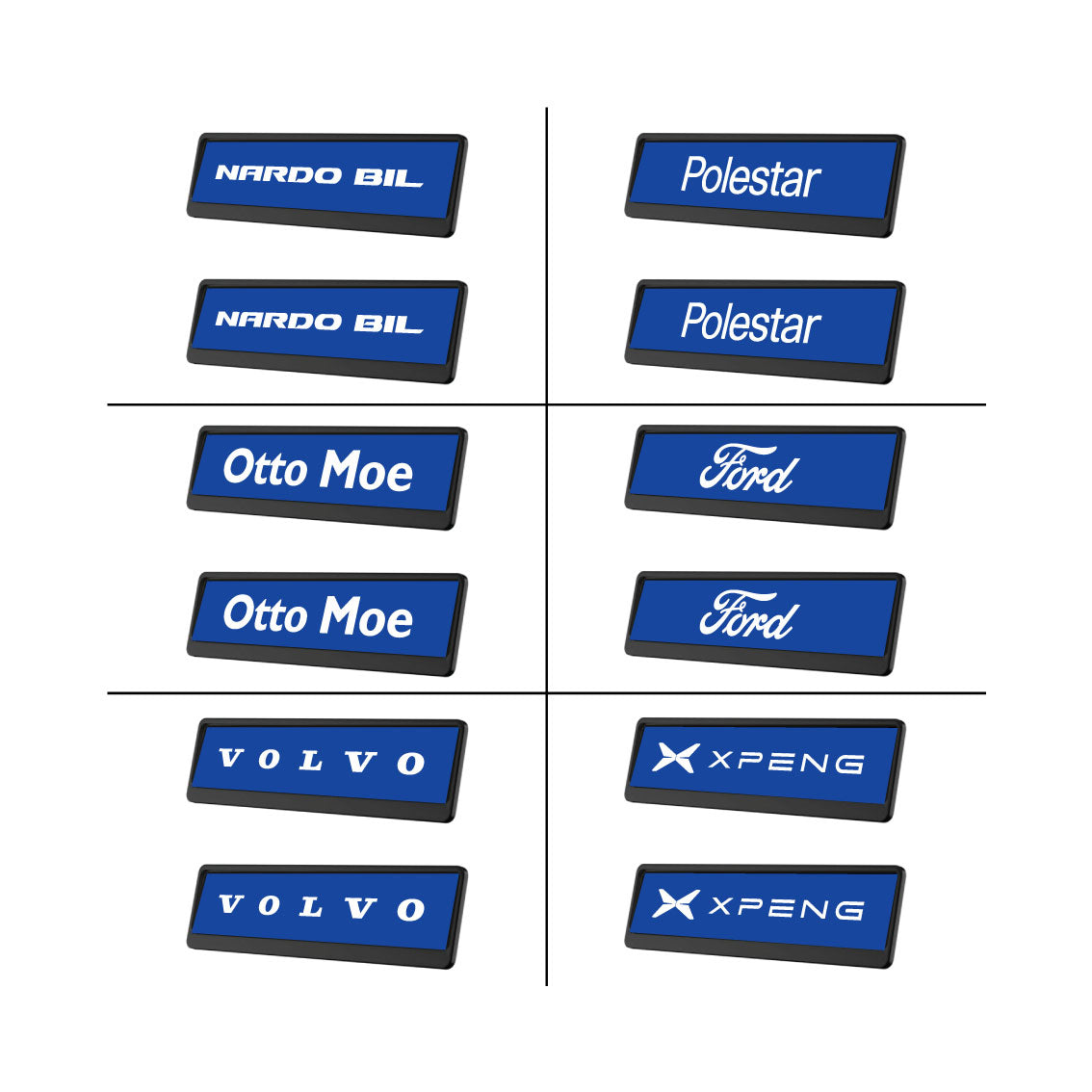 Bilskilt Dekor, sett à 2 stk